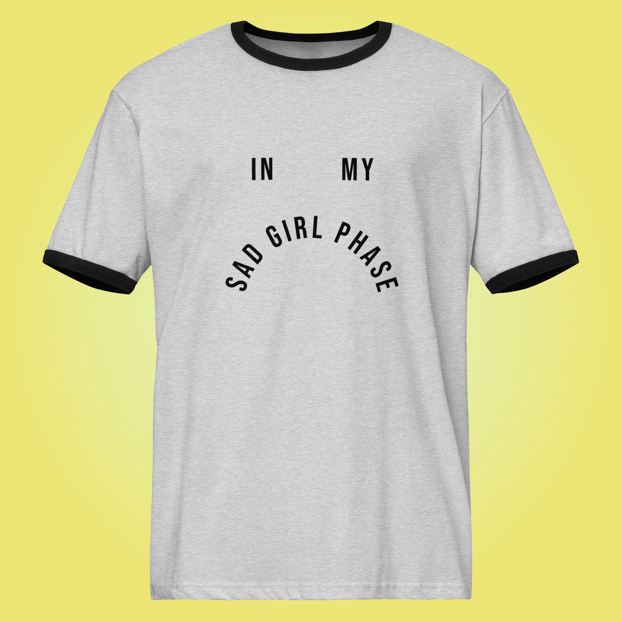 sad girl phase unisex ringer t-shirt – CRYPOP (official DESHPLEASE