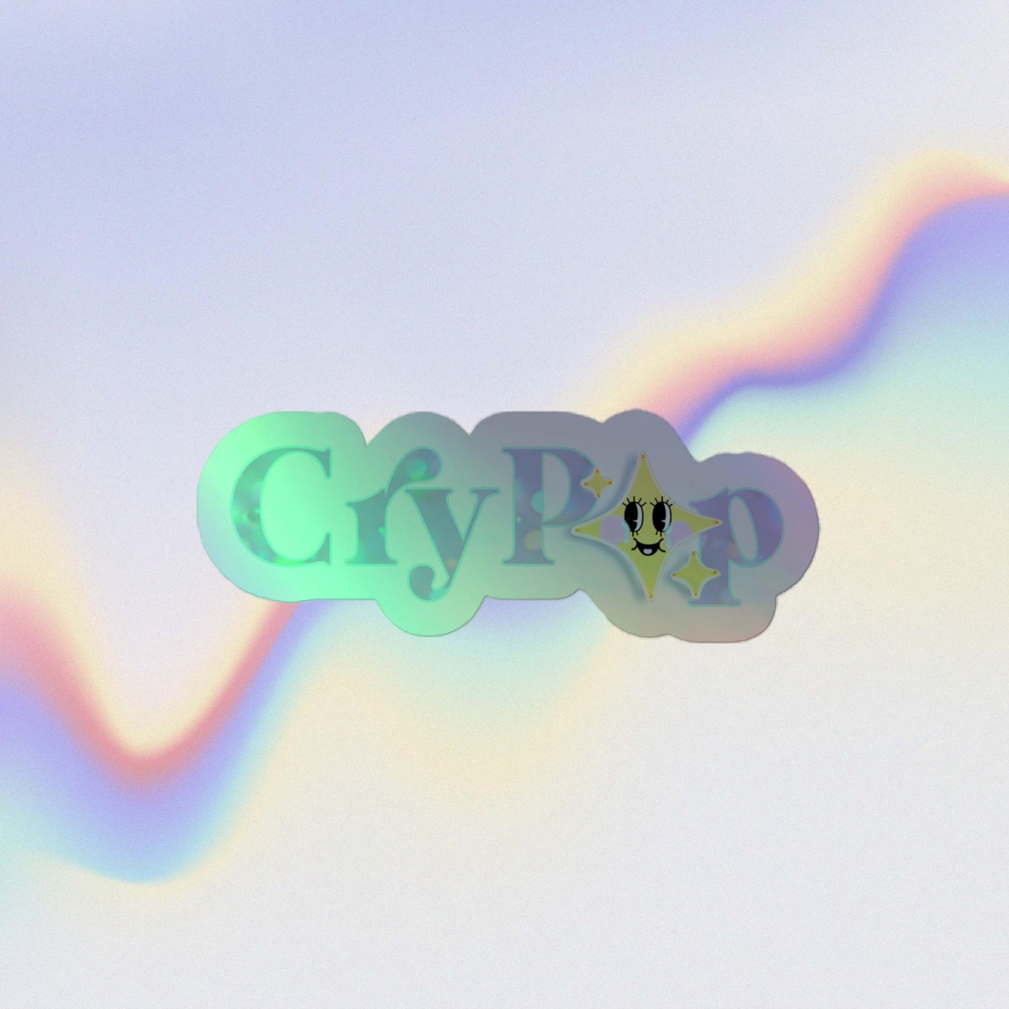 Cry Pop ✨ logo Holographic sticker