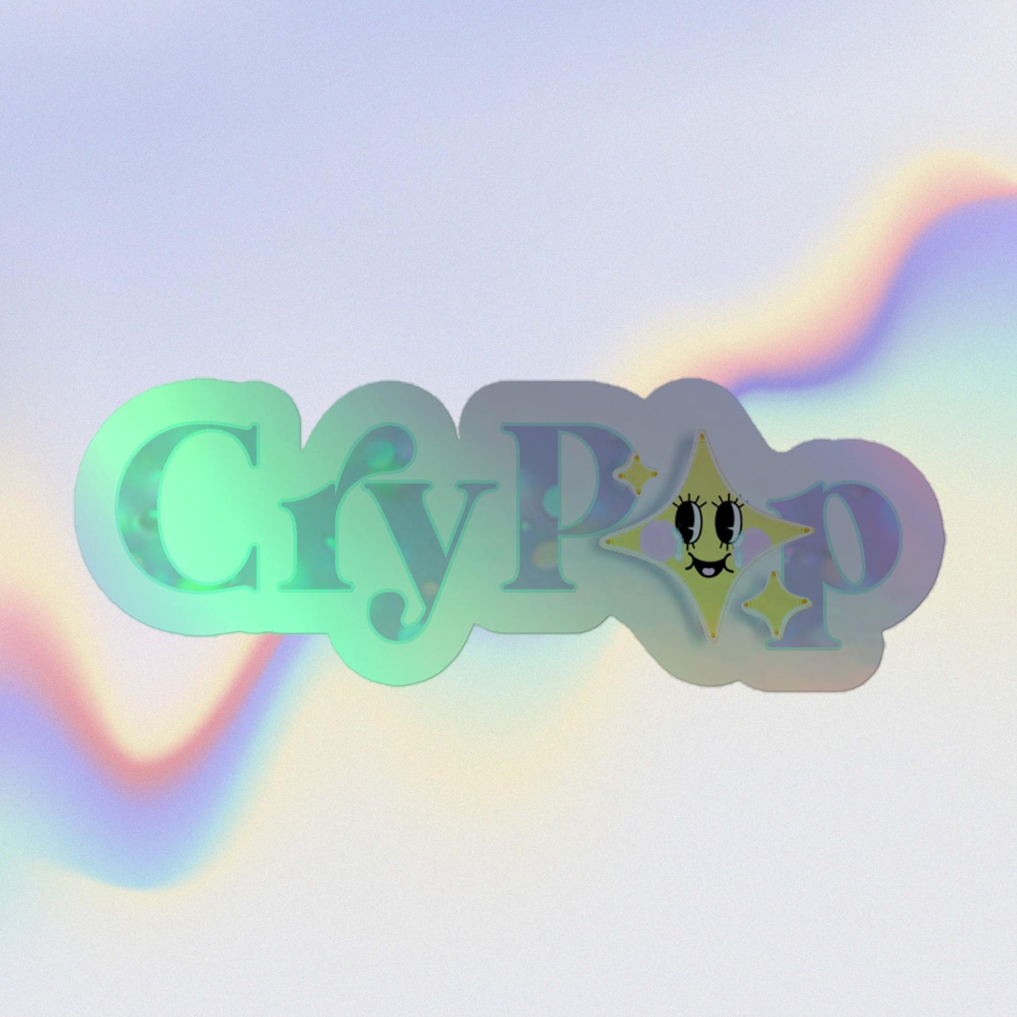 Cry Pop ✨ logo Holographic sticker