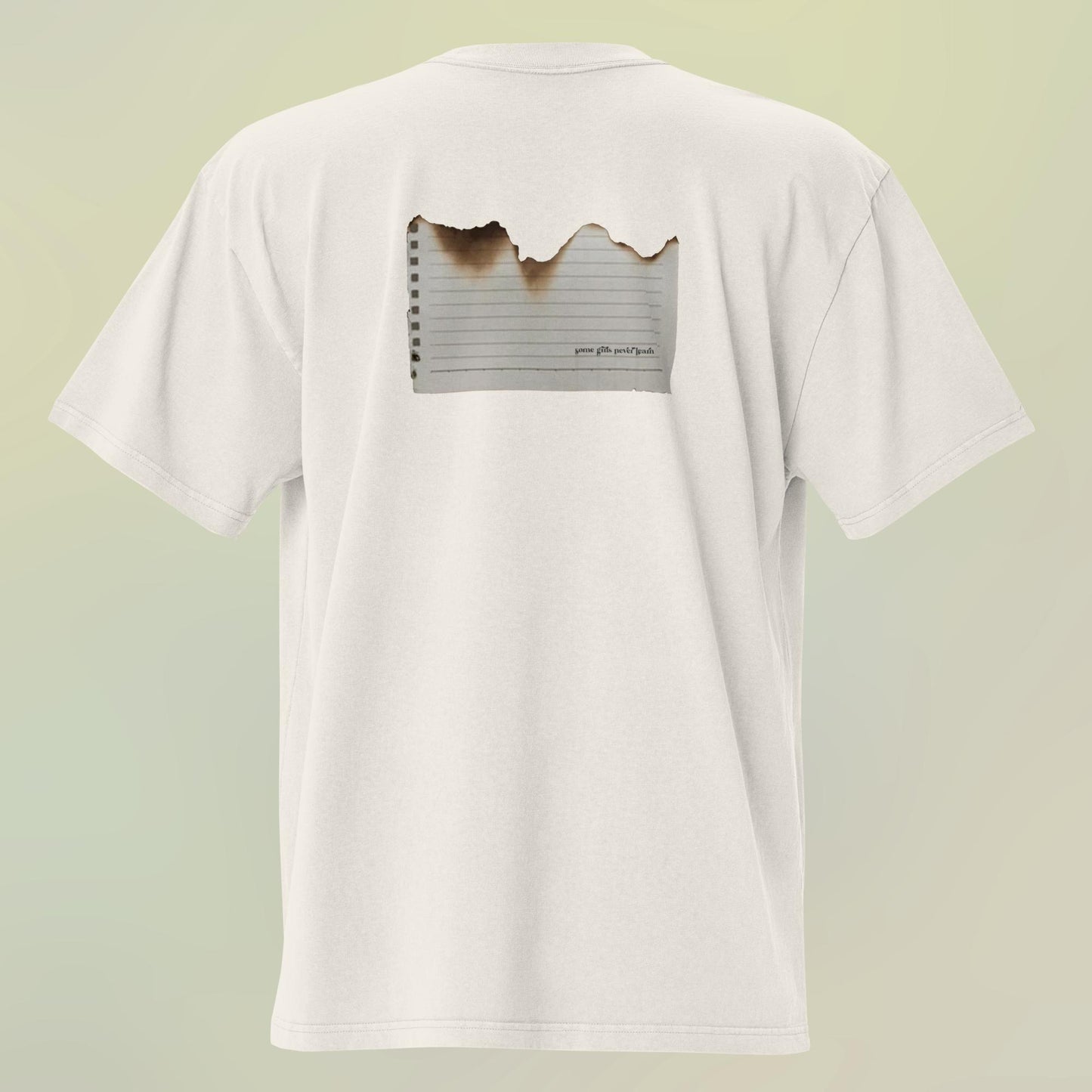 Thumbtack lyric oversized tee